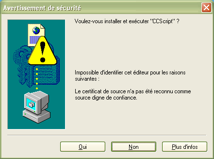 avertissement de sécurité
